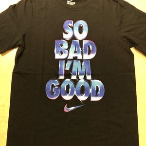 Nike boys L athletic cut So Bad I’m good shirt